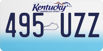KY license plate 495UZZ