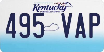 KY license plate 495VAP