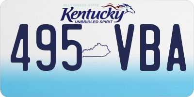 KY license plate 495VBA
