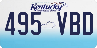 KY license plate 495VBD