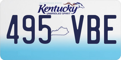 KY license plate 495VBE