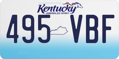 KY license plate 495VBF