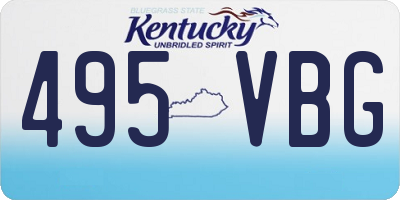 KY license plate 495VBG