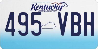 KY license plate 495VBH