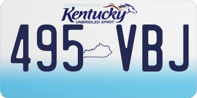 KY license plate 495VBJ