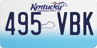 KY license plate 495VBK