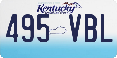 KY license plate 495VBL