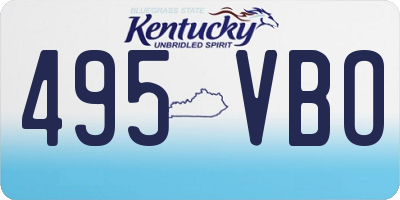 KY license plate 495VBO