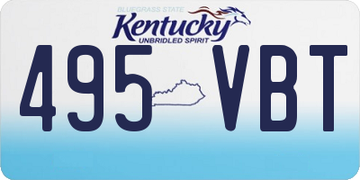 KY license plate 495VBT