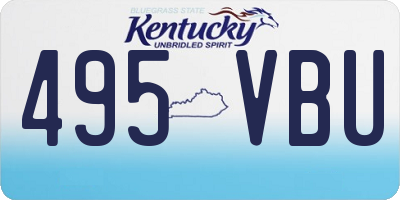 KY license plate 495VBU