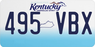 KY license plate 495VBX