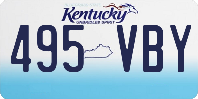 KY license plate 495VBY