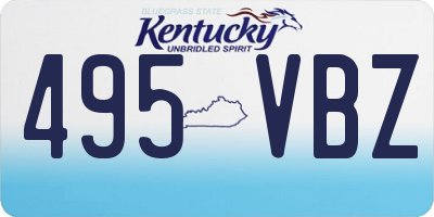 KY license plate 495VBZ