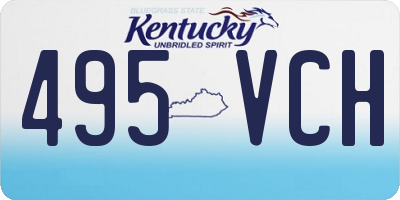 KY license plate 495VCH