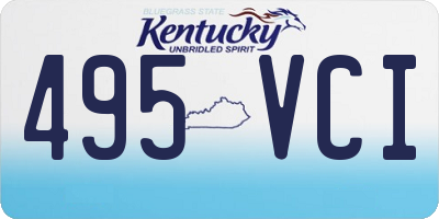 KY license plate 495VCI