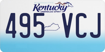 KY license plate 495VCJ