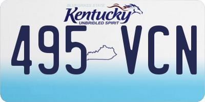 KY license plate 495VCN