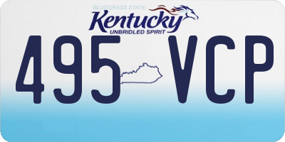KY license plate 495VCP