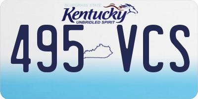 KY license plate 495VCS