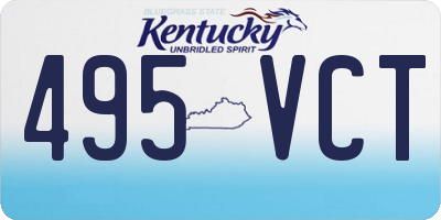 KY license plate 495VCT