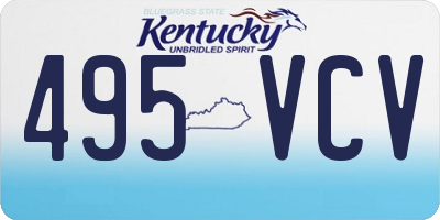 KY license plate 495VCV