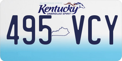 KY license plate 495VCY