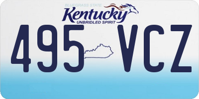 KY license plate 495VCZ
