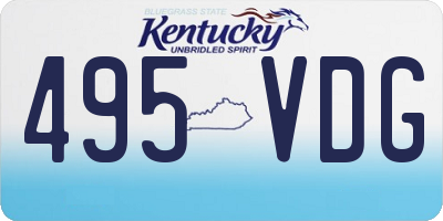 KY license plate 495VDG