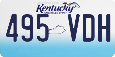 KY license plate 495VDH