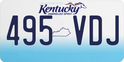 KY license plate 495VDJ