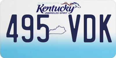 KY license plate 495VDK