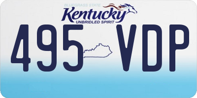 KY license plate 495VDP