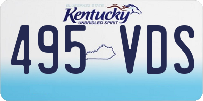 KY license plate 495VDS