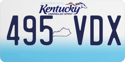 KY license plate 495VDX
