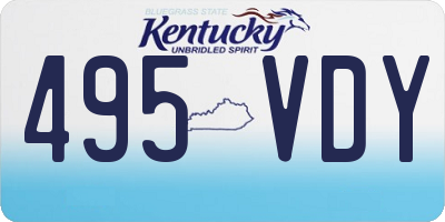 KY license plate 495VDY