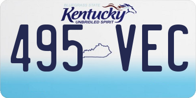 KY license plate 495VEC