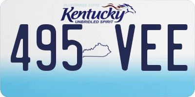 KY license plate 495VEE
