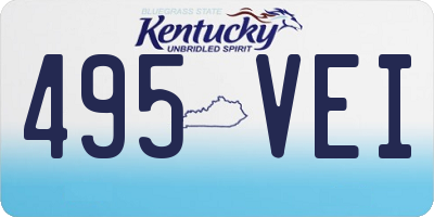 KY license plate 495VEI