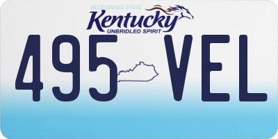 KY license plate 495VEL