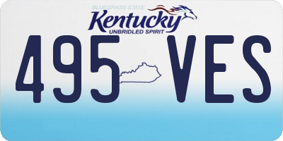 KY license plate 495VES