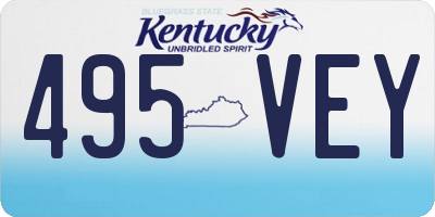 KY license plate 495VEY