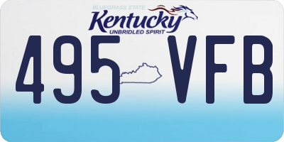 KY license plate 495VFB