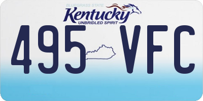 KY license plate 495VFC