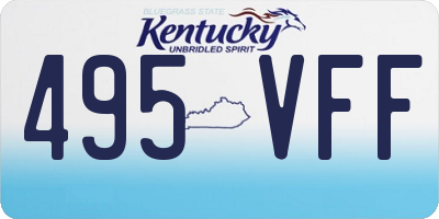KY license plate 495VFF