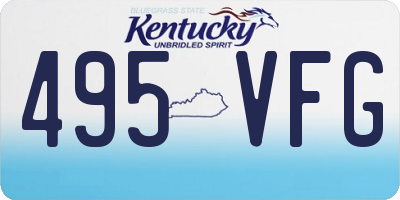 KY license plate 495VFG