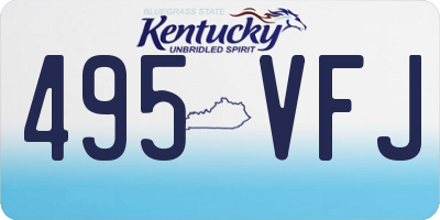 KY license plate 495VFJ