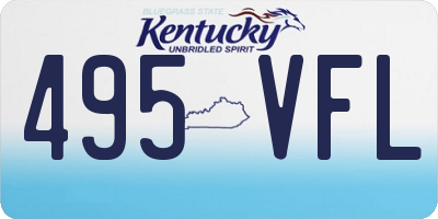 KY license plate 495VFL