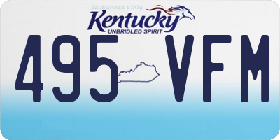 KY license plate 495VFM