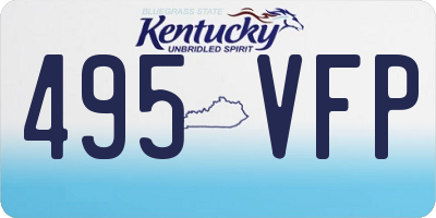 KY license plate 495VFP