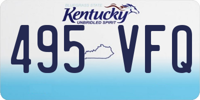 KY license plate 495VFQ